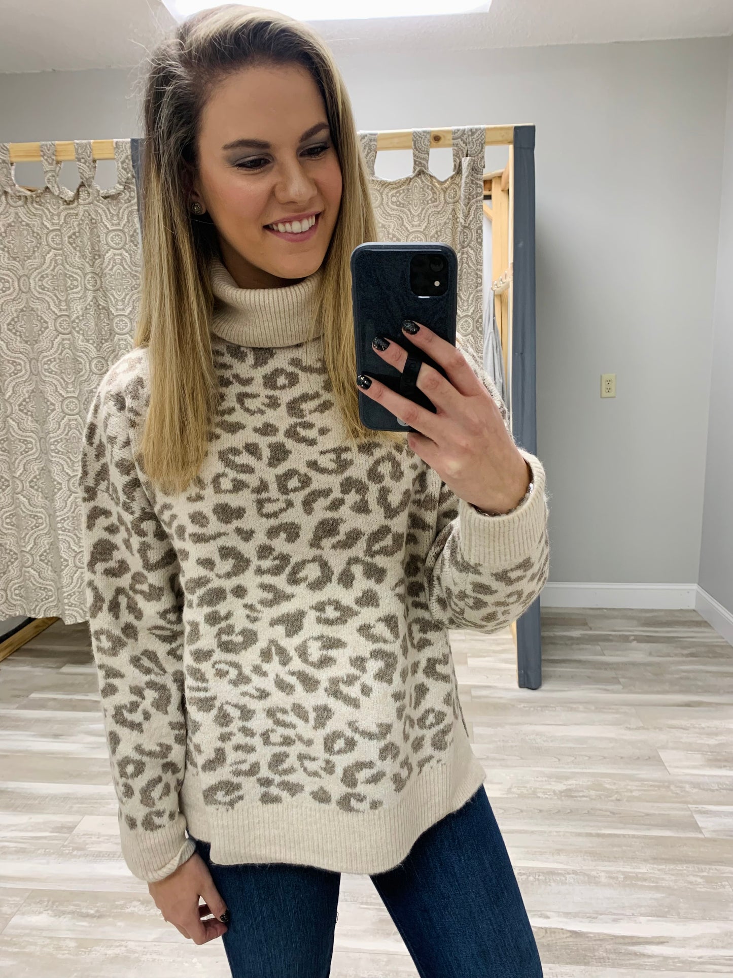 Leigh Leopard Print Sweater