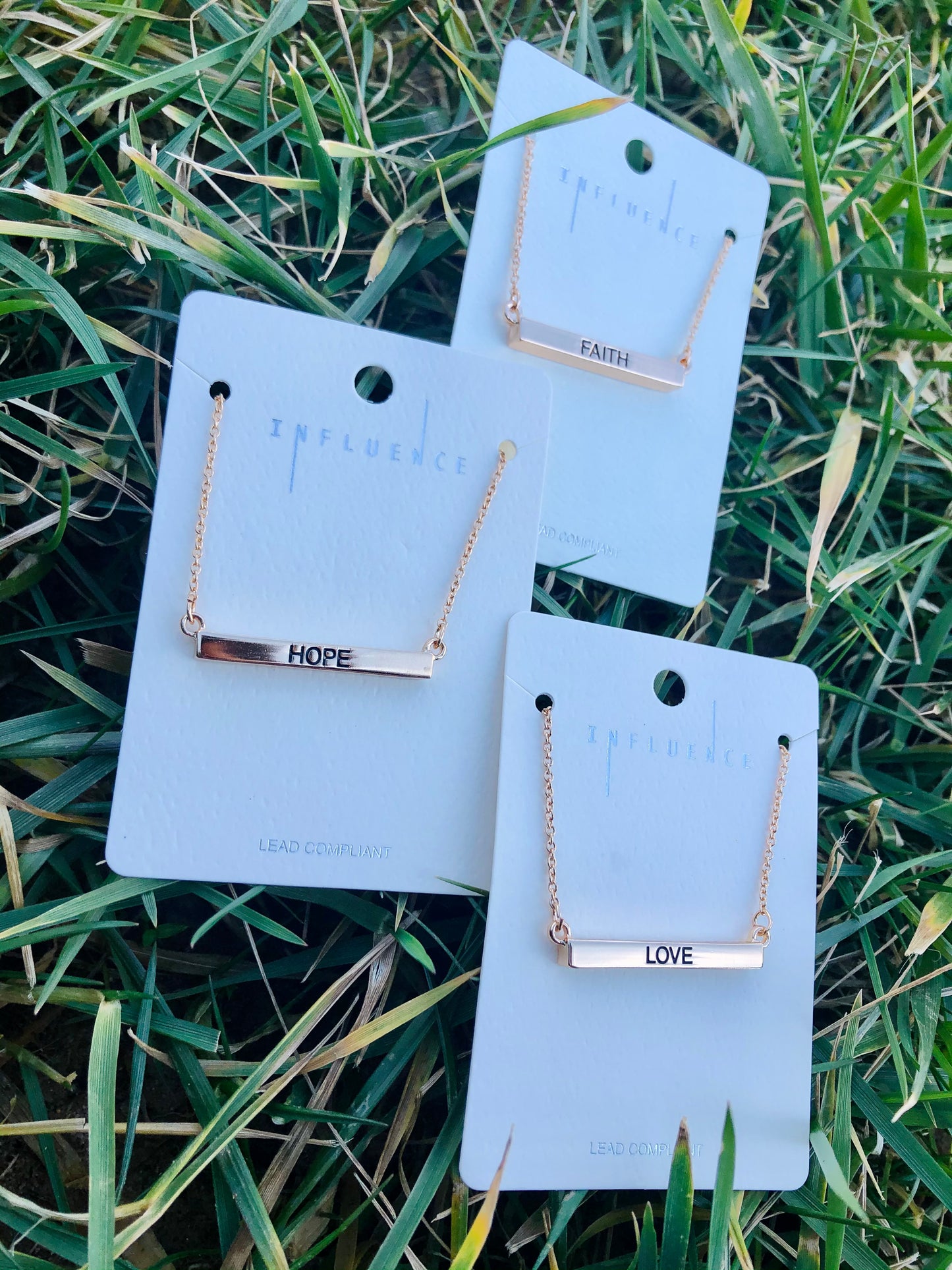Love Bar Necklace in Gold