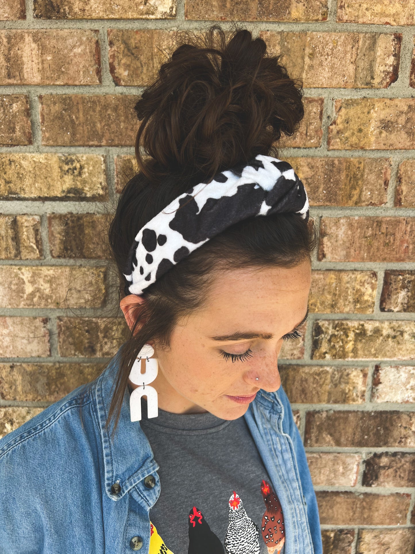 Cow Print Headband