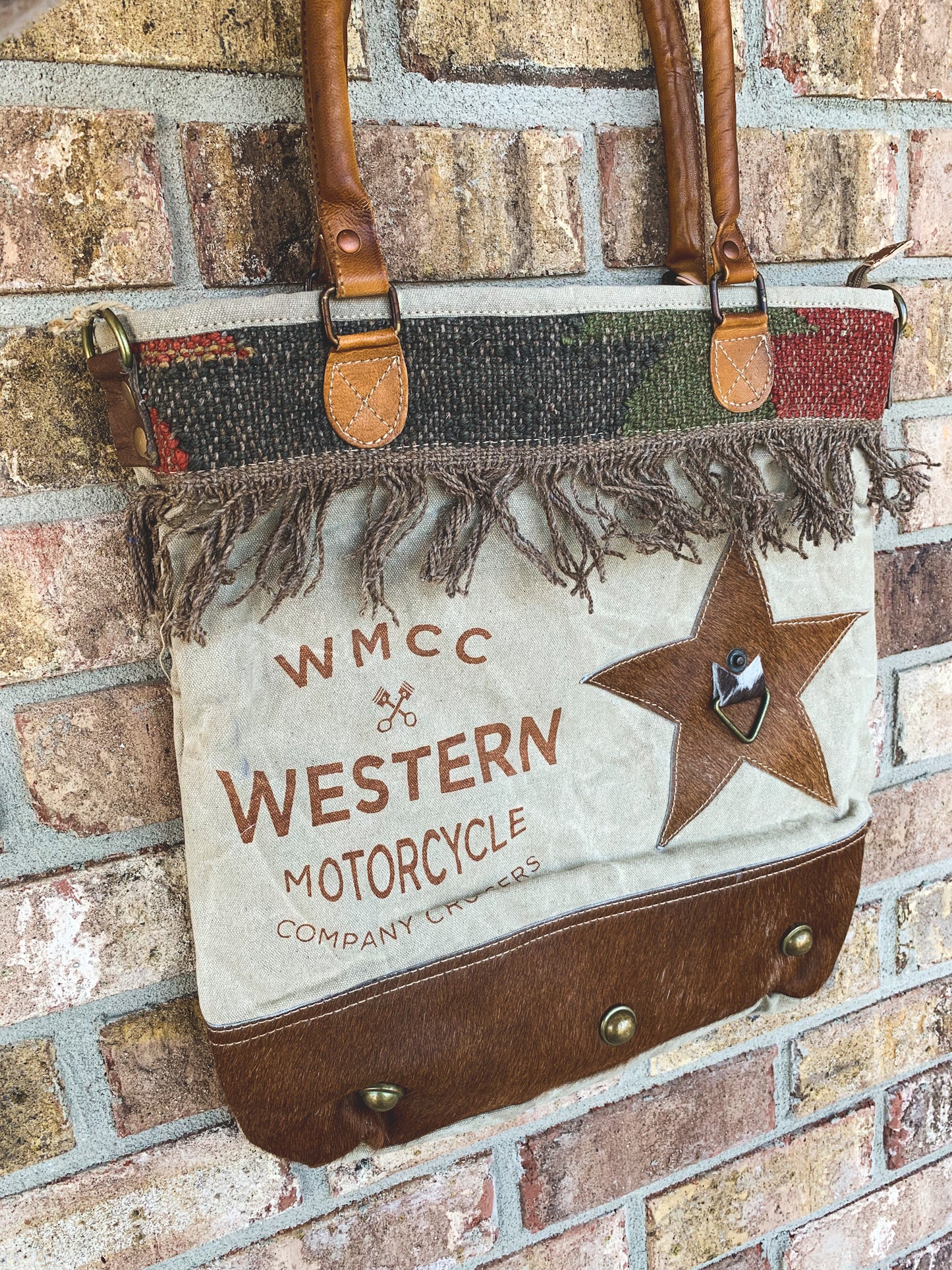 WMCC Western Motorcycle Bag With Cowhide Star