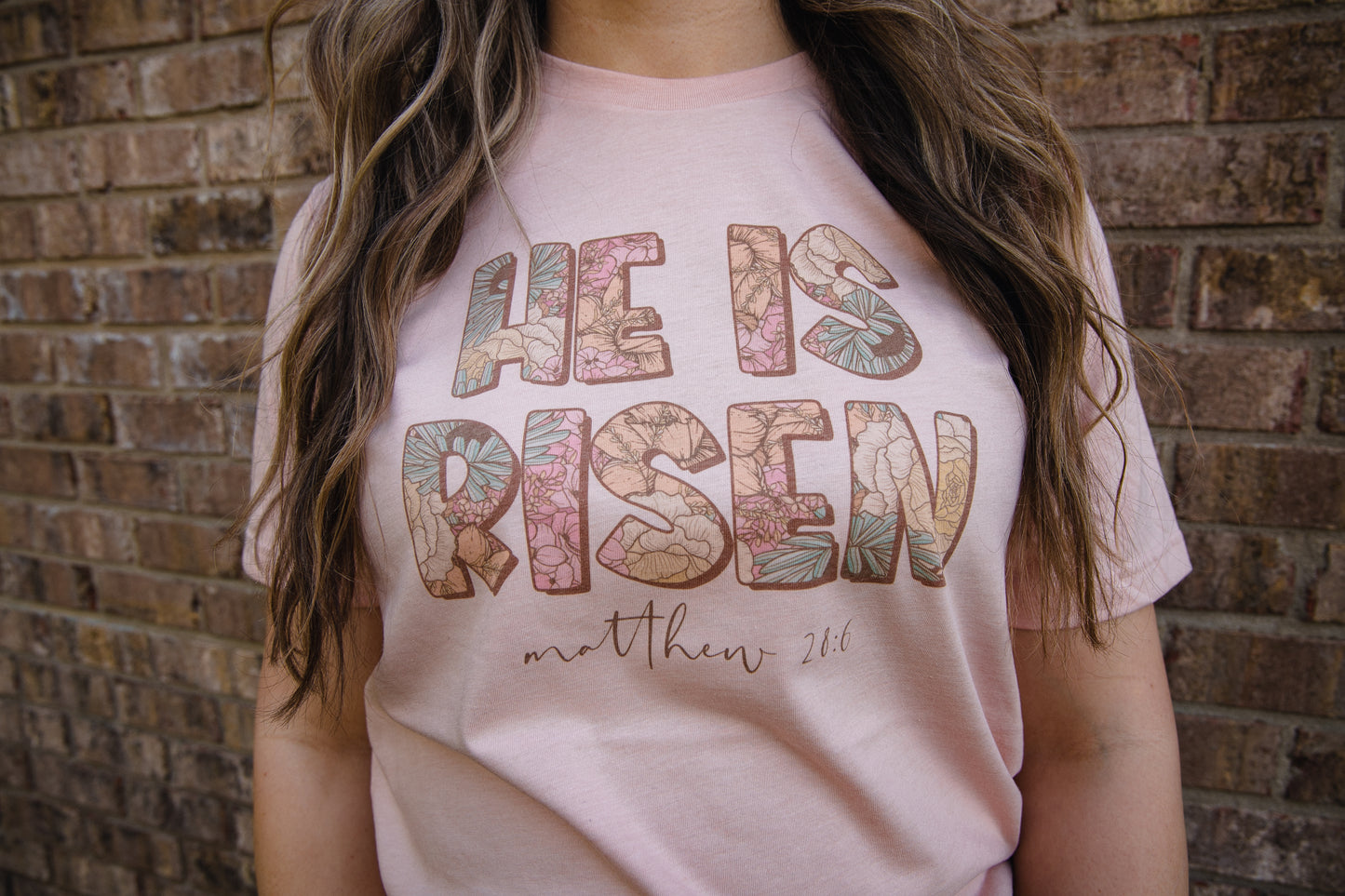 He Is Risen Floral Graphic Tee